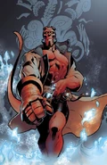 Hellboy.jpg (49 KB) Hellboy's (Hellboy/BPRD) Good Samaritan uses special bullets creature killer and tracking bullets.