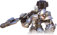 Reinhardt (Overwatch) can use a highly mechanized hammer for destructive effects.