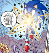 Ultra Sonic (Sonic the Hedgehog) controls strong force, granting him the ability to manipulate the structures of atoms...