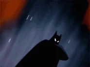 Bruce Wayne/Batman (DC Animated Universe) throwing a Batarang.