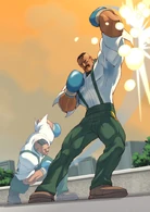 Dudley (Street Fighter) is the British Boxing Champion, being able to go against and defeating Balrog.