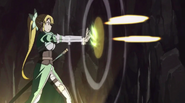 Suguha from Sword Art Online using Wind Generation to produce wind needles