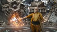 The Ancient One (Marvel Cinematic Universe) is the most skilled master in the Masters of the Mystic Art's unique Magic based Martial Arts, conjuring magical weapons and shields to combat mystical threats.