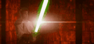 Kyle Katarn (Star Wars: Jedi Knight: Dark Forces II) utilizing Form V.