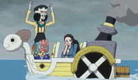 ...the MINI Merry, a miniaturized version of the Going Merry Straw Hat Pirates first ship...