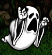 The Ghost (Spelunky) is a powerful ghost that will instantly kill any adventurer it comes in contact with.