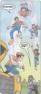 Henry McCoy/Beast (Marvel Comics) developed his superior mutant physiology from a young age, showcasing Supernatural Agility and Supernatural Strength in addition to oversized hands and feet.