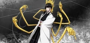 Senjumaru Shutara (Bleach Brave Souls).png (2.14 MB) Senjumaru Shutara's (Bleach) Zanpakutō, Shigarami, which takes the form of a sowing needle.