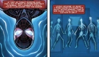 Miles Morales/Spider-Man's (Marvel Comics) spider-sense has evolved into a type of X-ray vision, enabling him to see through solid objects...