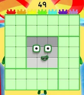 Forty-Nine (Numberblocks) is a square Numberblock of 7x7...