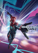 ...the Velocity Suit, which enhances sprinting speed and allows him to use his momentum in combat...