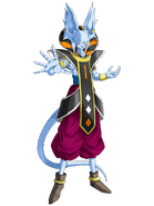 Whirus (Dragon Ball series) is a fusion of Beerus, a god of destruction, and Whis, an angel.