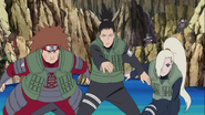 Ino, Shikamaru, and Choji (Naruto) are inseparable due to family alliances, a three-man squad since the beginning and close friendship, they have different formations and techniques that feed off of and work well each other.