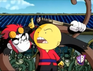 The Monkey Staff (Xiaolin Showdown) alters the user’s biology, gradually turning them into a monkey with fur, fangs and a tail.