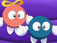 Fololo and Falala (Kirby: Right Back at Ya!) are the two halves of the monster Fofa, divided in two by Slice n' Splice.
