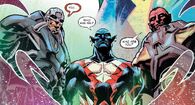 as do her three sons Mar Novu the Overmonitor, Mobius the Anti-Monitor and their last sibling Alpheus the World Forger...