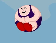 Strong Mad (Homestar Runner) performing a Cannonball dive.