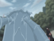 Kakashi Hatake (Naruto) using "Water Release: Water Formation Wall" to block off Itachi Uchiha's "Water Release: Water Fang Bullet".