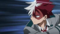 Shoto Todoroki (My Hero Academia) using his attack move FlashFreeze Heatwave…