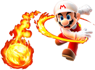Using various power-ups, Mario (Super Mario) can project fireballs...