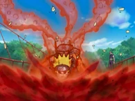 Naruto Uzumaki's (Naruto) 3rd Stage Nine-Tails’ Chakra Cloak.