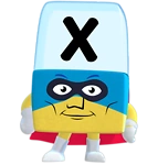 X (Alphablocks), a user of X-ray vision by saying his own letter sound.