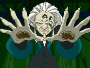 Daolon Wong (Jackie Chan Adventures) can absorb magical energy through the mouths on his palms.