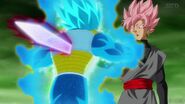 Goku Black (Dragon Ball Super) continued to use his ever growing power to improve his God Split Cut, turning it into his Violent Fierce God Slicer...