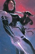 Skilled in various Hand Ninjutsu techniques, Elizabeth Braddock/Psylocke (Marvel Comics) also a highly skilled swordswoman...