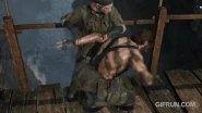 The Boss (Metal Gear Solid 3: Snake Eater) breaks Snake's arm, greatly impeding his fighting abilities.
