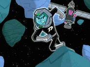 As a half-ghost, Danny Fenton/Phantom (Danny Phantom) can survive in outer space with nothing more than a helmet and no other protection...