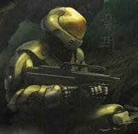 The Spartan IIIs (Halo) have had their nervous systems specifically modified to block out most pain.