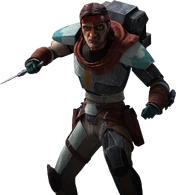 Hunter (Star Wars) is very skilled with his vibro-knife, that he regularly wields it during battle.