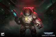 The Leagues of Votann (Warhammer 40,000) are the collective confederations of the species of squat but powerfully-built Abhuman clones who refer to themselves as the "Kin." The Kin are an advanced, starfaring species who possess highly advanced technology and live amid the extreme environments that mark the resource-rich worlds of the galactic core.