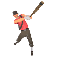 Jeremy/The Scout (Team Fortress 2) is known for using a bat as his favorite weapon. "BONK!"