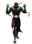 Ermac (Mortal Kombat) possesses legions of dead souls, and thus refers to himself in the plural form.