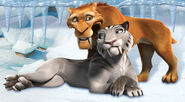 Diego and Shira (Ice Age) are saber-tooth tigers.