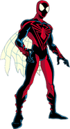 Using nanotechnology "discreetly borrowed" from Reed Richards, Spider-Man (Marvel Comics/Spider-Man Unlimited) created a new suit specifically to deal with a powered-up Venom and Carnage; the suit possesses built-in web-shooters, stealth technology, and built-in sonic weaponry to deal with symbiotes.