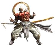 Augus (Asura's Wrath) relies on his own physical strength rather than the usage of Mantra and was able to match Asura in his six-armed form using sheer power alone.