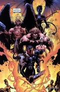Neyaphem (Marvel Comics) are mutants that look like demons & have powers similar to demons & even have a separate dimension in which they live but are by no means nothing of the sort.