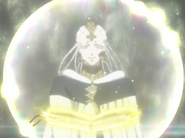 Patolli (Black Clover) healing himself with his Healing Ray of Light spell.