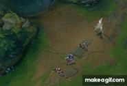 Janna (League of Legends) using Howling Gale.