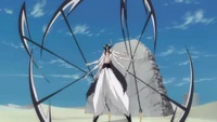 Nnoitra Gilga (Bleach) possesses six arms upon his Resurrección, Santa Teresa, wielding six scythes.