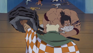 Masters of Six Powers/Rokushiki (One Piece) can use the Tekkai/Iron Body technique to harden their bodies.