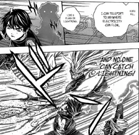 Raika (Rosario + Vampire: Season II) can transform into lightning and instantly move anywhere electricity flows.