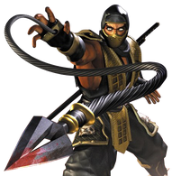 Hanzo Hasashi aka Scorpion (Mortal Kombat) thanks to demonic hellfire has formidable strength...