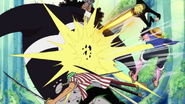 …match his Captain, Luffy's in strength as they combined their respective attacks…