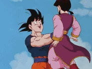 Chi-Chi (Dragon Ball Series) alongside her husband Goku