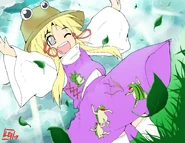 SuwakoCompleteBG.jpg (259 KB) Suwako Moriya (Touhou Project) has the power to create, manipulate, and swim through the earth.