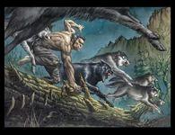 James "Logan" Howlett/Wolverine (Marvel Comics) is a very strong and determined man who is well trained in using his animalistic instincts.